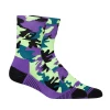 Calcetines Asics Color Camo Run Crew Verde Morado -Saucony Tienda calcetines asics color camo run crew verde morado