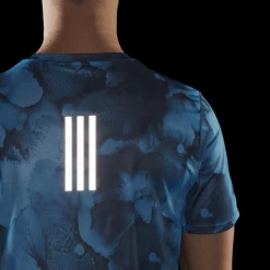 Camiseta Adidas Fast Graphic Azul Estampado -Saucony Tienda camiseta adidas fast graphic azul estampado 3