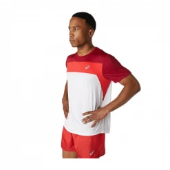 Saucony Tienda -Saucony Tienda camiseta asics race ss manga corta granate rojo blanco aw21 1