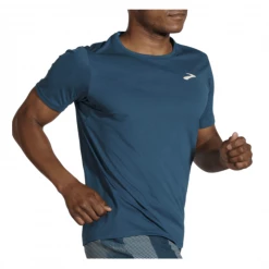 Camiseta Brooks Atmosphere Manga Corta Azul Marino -Saucony Tienda camiseta brooks atmosphere manga corta azul marino 3
