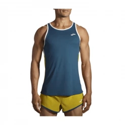 Camiseta Brooks Atmosphere Singlet Sin Mangas Azul Amarillo -Saucony Tienda camiseta brooks atmosphere singlet sin mangas azul amarillo 1