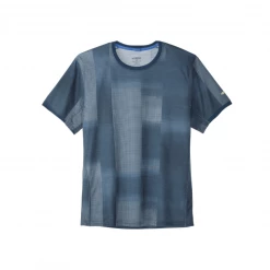 Camiseta Brooks Distance Graphic Manga Corta Azul Gris