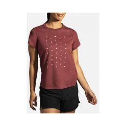 Camiseta Brooks Distance Graphic Manga Corta Marrón Mujer -Saucony Tienda camiseta brooks distance graphic manga corta marron mujer 4
