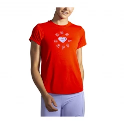 Camiseta Brooks Distance Graphic Manga Corta Roja Mujer -Saucony Tienda camiseta brooks distance graphic manga corta roja mujer 4