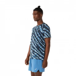 Camiseta Manga Corta Asics Wild Camo SS Top Azul -Saucony Tienda camiseta manga corta asics wild camo ss top azul 2