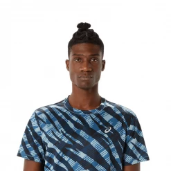 Camiseta Manga Corta Asics Wild Camo SS Top Azul -Saucony Tienda camiseta manga corta asics wild camo ss top azul 3