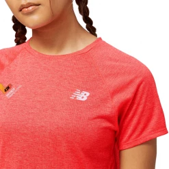 Camiseta New Balance Impact Run Short Sleeve Naranja Mujer -Saucony Tienda camiseta new balance impact run short sleeve naranja mujer 3