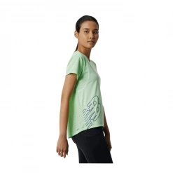 Camiseta New Balance Printed Fast Flight Manga Corta Verde Lima Mujer -Saucony Tienda camiseta new balance printed fast flight manga corta verde lima mujer 1