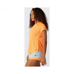 Camiseta New Balance Q Speed Fuel Jacquard Manga Corta Naranja Mujer -Saucony Tienda camiseta new balance q speed fuel jacquard manga corta naranja mujer 1