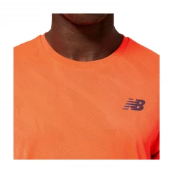 Camiseta New Balance Q Speed Jacquard Naranja -Saucony Tienda camiseta new balance q speed jacquard naranja 3