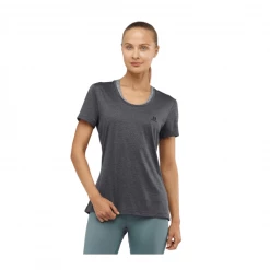 Camiseta Salomon Agile SS Tee Gris Mujer -Saucony Tienda camiseta salomon agile ss tee gris mujer 1