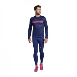 Camiseta Saucony Elite Manga Larga Azul Rosa -Saucony Tienda camiseta saucony elite manga larga azul rosa 3