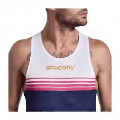 Camiseta Saucony Elite Sin Mangas Azul Rosa Blanco -Saucony Tienda camiseta saucony elite sin mangas azul rosa blanco 2