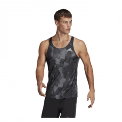 Camiseta Sin Mangas Adidas Fast Graphic Gris Estampado -Saucony Tienda camiseta sin mangas adidas fast graphic gris estampado 1