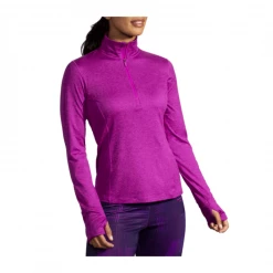 Chaqueta Brooks Dash 1/2 Zip Morado Mujer -Saucony Tienda chaqueta brooks dash 12 zip morado mujer 2