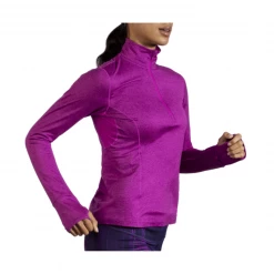 Chaqueta Brooks Dash 1/2 Zip Morado Mujer -Saucony Tienda chaqueta brooks dash 12 zip morado mujer 4