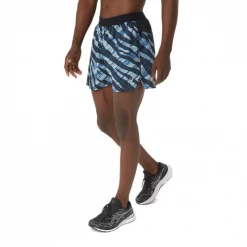 Pantalón Corto Asics Wild Camo 5IN Azul Negro -Saucony Tienda pantalon corto asics wild camo 5in azul negro 2