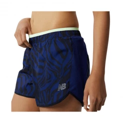 Pantalón Corto New Balance Print Fast Flight Split Azul Marino Mujer -Saucony Tienda pantalon corto new balance print fast flight split azul marino mujer 2