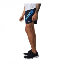 New Balance Pantalones Cortos London Edition Graphic Impact 5 Azul -Saucony Tienda pantalones cortos london edition graphic impact 5 azul 2