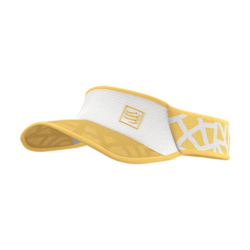 Visera Compressport Spiderweb Ultralight Blanco Dorado 3 Visera Compressport Spiderweb Ultralight Blanco Dorado
