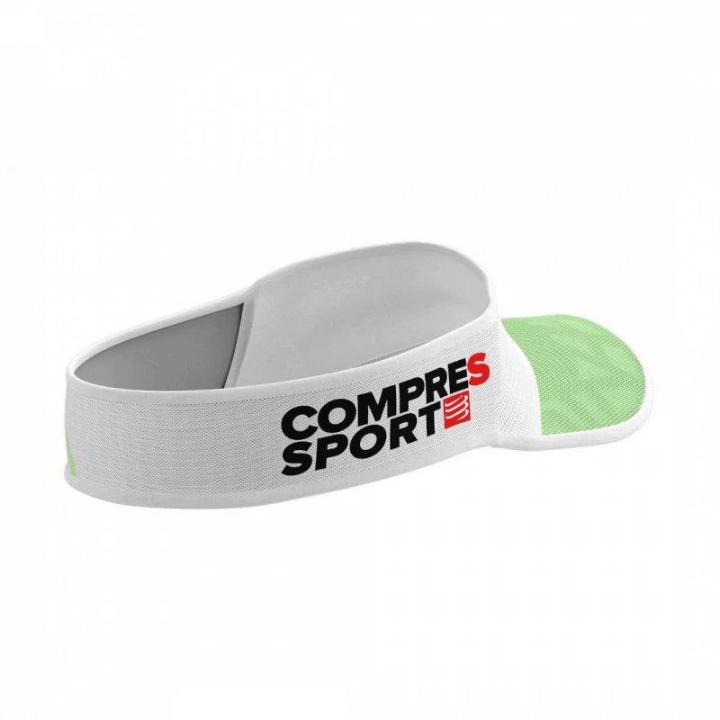 Visera Compressport Spiderweb Ultralight Blanco Verde 4 Visera Compressport Spiderweb Ultralight Blanco Verde - Imagen 2