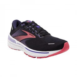 Zapatillas Brooks Adrenaline GTS 22 Ancho Especial Morado Coral Negro Mujer SS22 -Saucony Tienda zapatillas brooks adrenaline gts 22 ancho especial morado coral negro mujer ss22 1