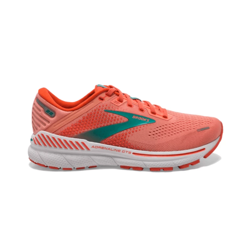 Zapatillas Brooks Adrenaline GTS 22 Coral Verde Mujer SS22 3 Zapatillas Brooks Adrenaline GTS 22 Coral Verde Mujer SS22