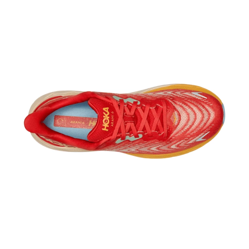 Zapatillas Hoka One One Arahi 6 Rojo Amarillo AW22 7 Zapatillas Hoka One One Arahi 6 Rojo Amarillo AW22 - Imagen 5